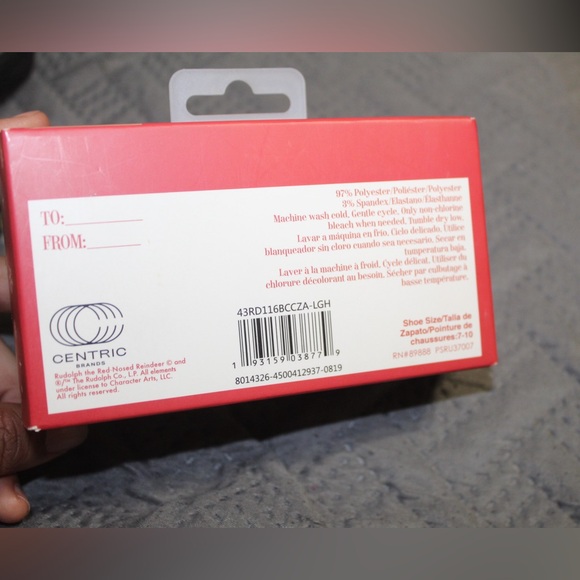 Rudolph the reindeer socks - Picture 4 of 4